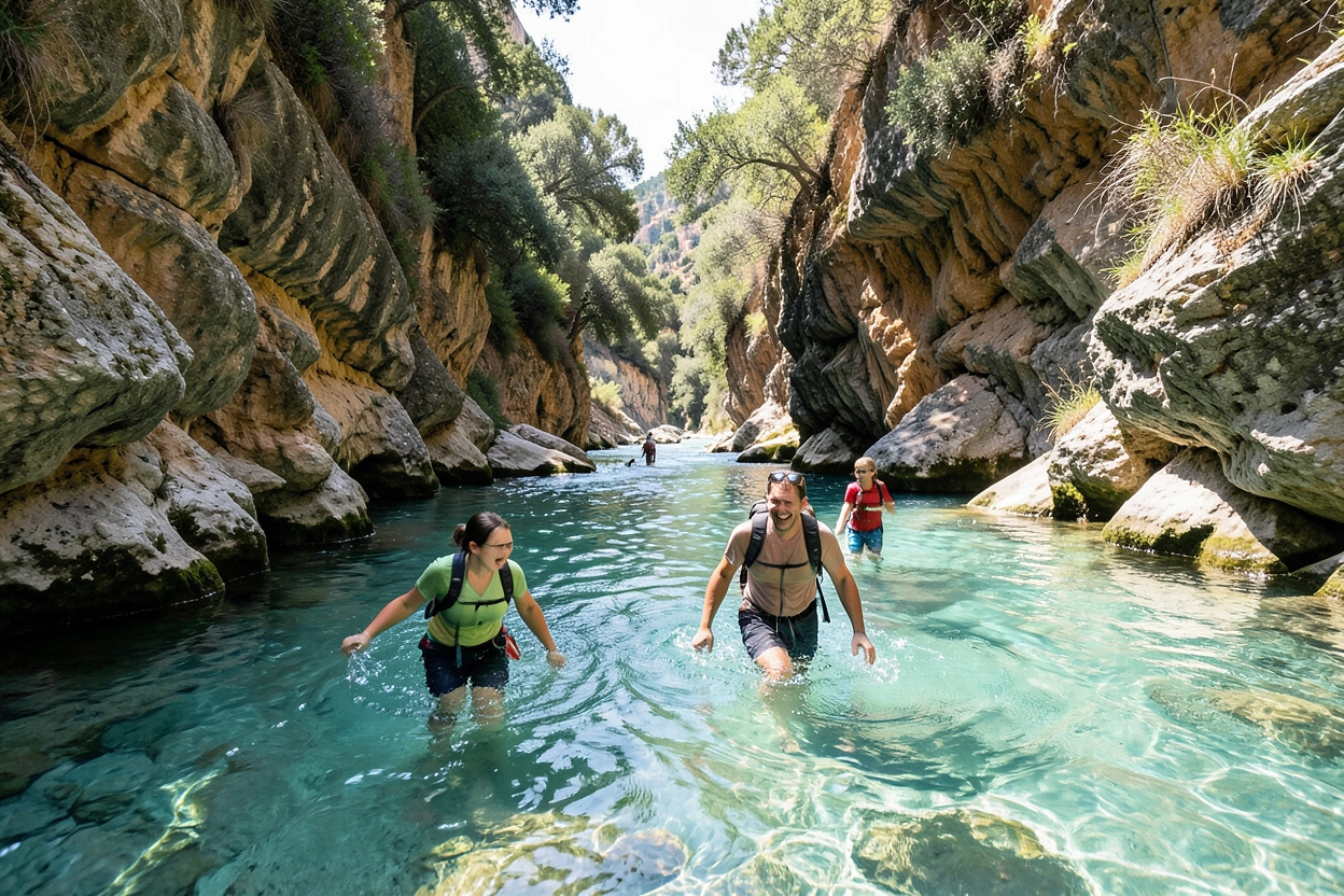 Randonnée aquatique en famille